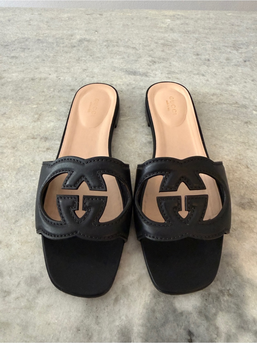 Gucci Interlocking G Cut-out Slide Sandal
